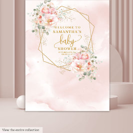 Sweet Baby Girl sage green gold glitter backdrop タペストリー