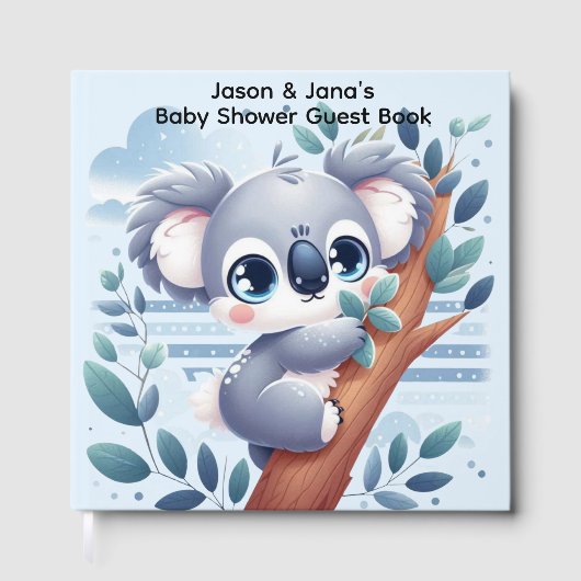Sweet Baby Koala - Shower Guest Book ゲストブック (正面)