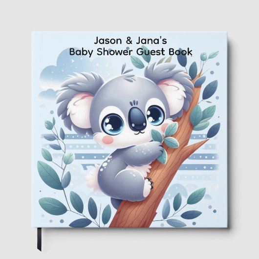 Sweet Baby Koala - Shower Guest Book ゲストブック (正面)