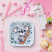 Sweet Baby Koala - Square Paper Plates ペーパープレート (パーティー)