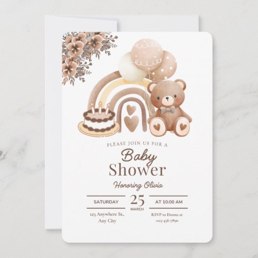 Sweet Baby Moments Shower Invitation 招待状 (正面)