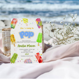 Sweet Baby on the Way | Ice Cream Pop Baby Shower 招待状