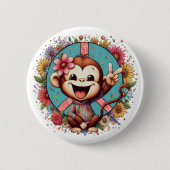Sweet Baby Peace Monkey Button 缶バッジ (正面)
