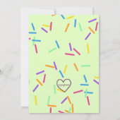 Sweet Baby Sprinkled w/ Love, Cupcake Shower 招待状 (裏面)