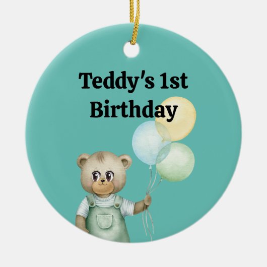 sweet baby teddy bear セラミックオーナメント (正面)