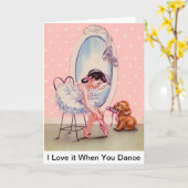Sweet Ballerina Card "I Love It When You Dance" カード (黄色い花)