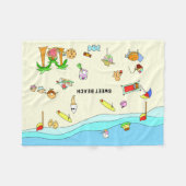 SWEET BEACH フリースブランケット (正面(横))