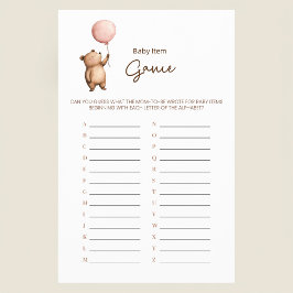 Sweet Bear Baby Shower Game Guessing Activity チラシ