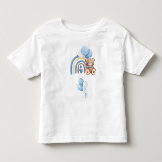 Sweet Bear & Colorful Balloons – Cute Design 🧸🎈 トドラーTシャツ