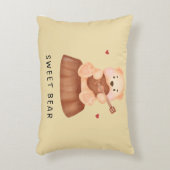Sweet Bear Cotton Throw Accent Pillow アクセントクッション (正面(垂直))