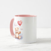 Sweet Bear Heart Balloon I Love My Mom マグカップ (正面左)