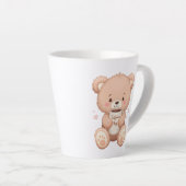 Sweet Bear Hugging a Coffee Mug カフェラテマグ (右アングル)