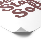 Sweet Bear in a Hoodie Positive Message ポスター (角)