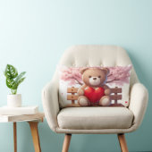 Sweet Bear Moment – Cozy Nature Pillow ランバークッション (椅子)
