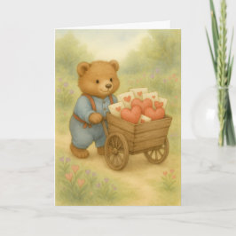 Sweet Bear Valentine Hearts | Whimsical Woodland  カード