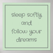 Sweet Bedtime Words wall art ポスター (正面)