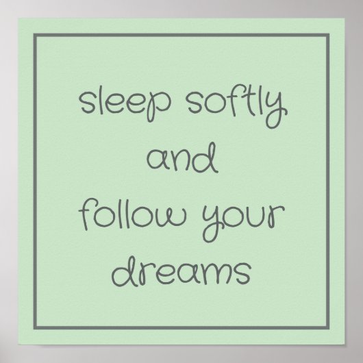 Sweet Bedtime Words wall art ポスター (正面)