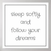 Sweet Bedtime Words wall art ポスター (正面)