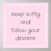 Sweet Bedtime Words wall art ポスター (正面)