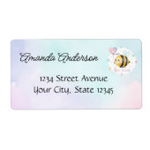 Sweet Bee 1歳の誕生日 カスタマイズデザイン ラベル (正面)