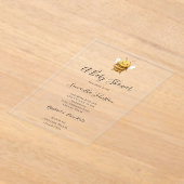 Sweet Bee Baby Shower  アクリル招待状 (レイダウン)