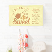 Sweet Bee Birthday Sign Rustic Party Banner 横断幕 (インサイチュ)