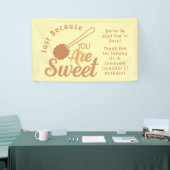 Sweet Bee Birthday Sign Rustic Party Banner 横断幕 (トレードショー)