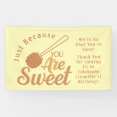 Sweet Bee Birthday Sign Rustic Party Banner 横断幕 (横)