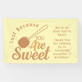 Sweet Bee Birthday Sign Rustic Party Banner 横断幕