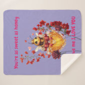 Sweet BEE mine-BEE lieve me i love you シェルパブランケット (正面(横))