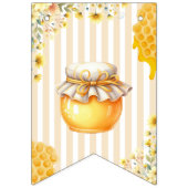 Sweet Bee One First Birthday Banner バンティングフラッグ (第1の旗)