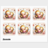 Sweet Bee Valentine Encouragement Sticker スクエアシール (シート)