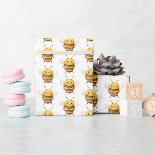 Sweet Bees Baby Shower ラッピングペーパー (ベビーシャワー)