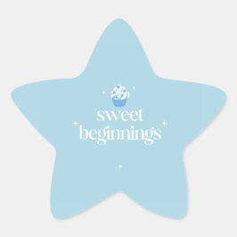Sweet Beginnings | パウダーブルーとホワイトのベビーシャワー 星シール