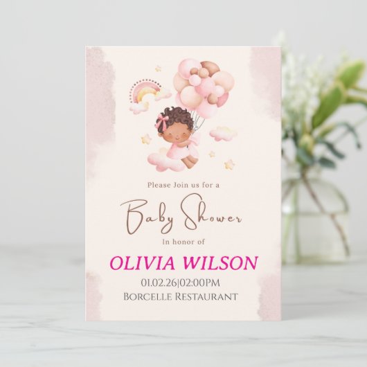 Sweet Beginnings Baby Shower Collection Invitation 招待状 (スタンド正面)