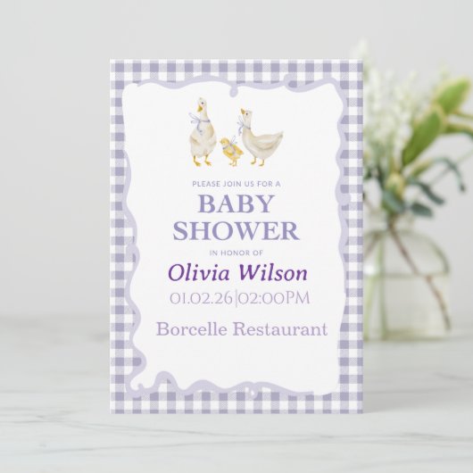 Sweet Beginnings Baby Shower Collection Invitation 招待状 (スタンド正面)