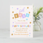 Sweet Beginnings Baby Shower Collection Invitation 招待状 (スタンド正面)