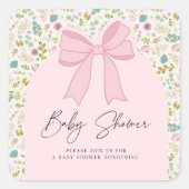 Sweet Beginnings Baby Shower Collection Sticker スクエアシール (正面)