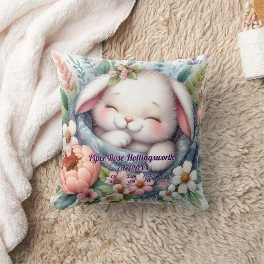 Sweet Beginnings Keepsake Personalized Pillow クッション (ブランケット)