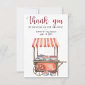 Sweet berries baby shower - thank you サンキューカード (正面)