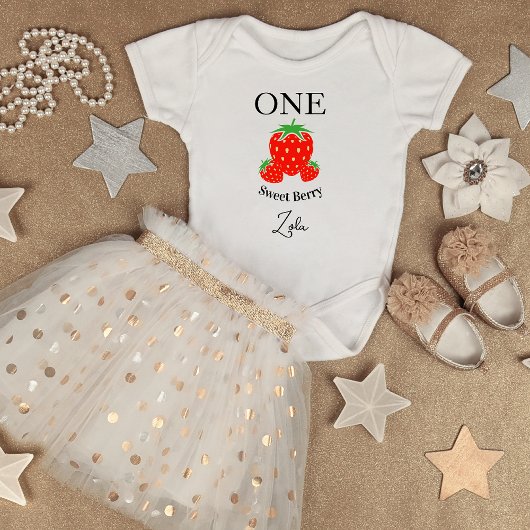 Sweet Berry Baby Bodysuit  1st Birthday ベビーボディスーツ