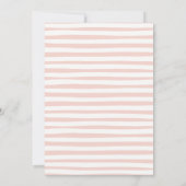 Sweet Berry Girl Pink Coquette Bow Baby Shower  招待状 (裏面)