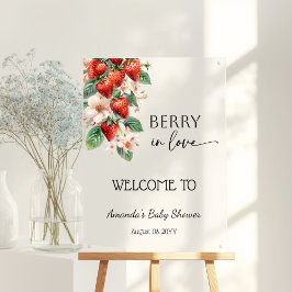 Sweet Berry in Love Strawberry Bridal Shower アクリルサイン