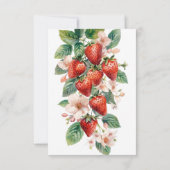 Sweet Berry in Love Strawberry Bridal Shower サンキューカード (裏面)