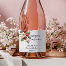 Sweet Berry in Love Strawberry Bridal Shower スパークリングワインラベル