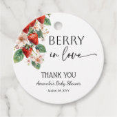 Sweet Berry in Love Strawberry Bridal Shower フェイバータグ (正面)