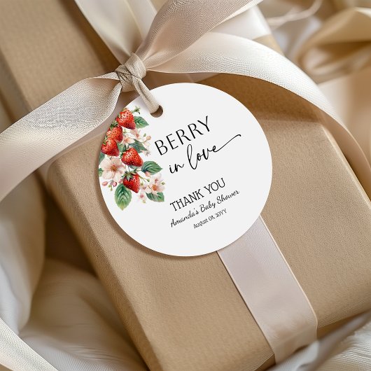 Sweet Berry in Love Strawberry Bridal Shower フェイバータグ