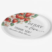 Sweet Berry in Love Strawberry Bridal Shower ペーパープレート (アングル)