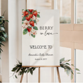 Sweet Berry in Love Strawberry Bridal Shower ポスター
