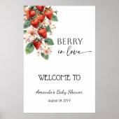 Sweet Berry in Love Strawberry Bridal Shower ポスター (正面)